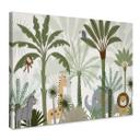 Lienzo habitación infantil Lindos animales en la selva - Oliver Robins