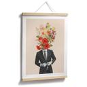Póster hombre en traje con flores silvestres - Frida Floral Studio
