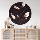 Vægcirkel Treechild - Magnolia Blossoms – print på aluminium (Alu-Dibond)