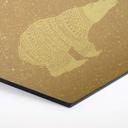 Hexagon - Alu-Dibond goud effect - Ijsberen