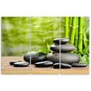 3 stykke lærredstryk Stones Bamboo Zen Spa