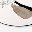 Tableau sur alu-Dibond rond Kubistika - Plantes minimalistes