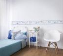 Tapet, non-woven Kids Walls hvid, blå