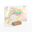 Tischaufsteller für Kinder - Stundenplan Einhörner - 30x20 cm