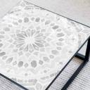 Plateau de table en verre - Motif marocain noir Carré