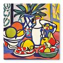 Glasbillede - Mælk og frugt - Inspireret af Matisse - Zamart