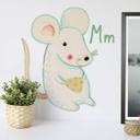 Muursticker Loske M is van Muis