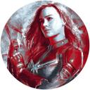 Selvklæbende non-woven tapet - Avengers maleri af Captain Marvel - 125 x 125 cm