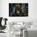 Canvasbillede, abstrakt abe