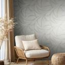 Ikke-vævet tapet i beige 3D-look bølger grafisk moderne