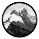 Póster vista de los Alpes - paisaje montañoso de los Dolomitas