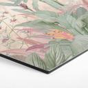 Sekskantet billede Tropisk idyl med kolibri abrikos - Bloomery Decor - aluminium dibond