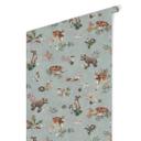 Mønster tapet fawn and forest friends - blå - Kikki Belle