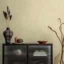 Papel pintado texturado aspecto textil lino beige - papel pintado no tejido discreto moderno