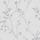 Papel pintado zarcillo floral gris plata - Papel pintado no tejido con motivo de hojas 