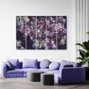 5 stykke lærredstryk, Irisblomst