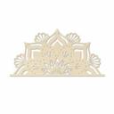 Decoración en madera de álamo - Mandala Floral Half