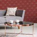 Livingwalls Fleecetapet, New Walls 50'er glam Art Deco Tapet Metallic, Rød