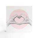 Billede af træ til at sætte op - Graves - Heart in Hand - 15x15 cm