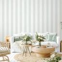 Stribet tapet, non-woven Shades Iconic hvid grøn