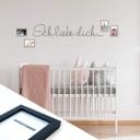 Sticker mural - Je t'aime incl. 4 cadres photos