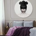 Tableau en Alu-Dibond Nemcekova - Black Widow - Rond