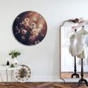 Tableau sur alu-Dibond rond Kiral - Le bouquet de roses