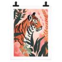 Póster Tigre en la jungla rosa - Treechild