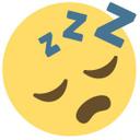 Muursticker Emoji Sleeping Face