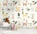 Børnehavetapet farvet creme - non-woven tapetkunst til børn Livingwalls - mat og glat