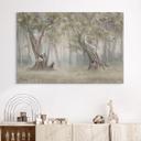 Wanddecoratie schattige bosdieren tussen bomen - Ms Tiff - Alu-Dibond