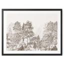Poster bos met boslandschap in beige - Ms Tiff