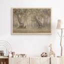 Houten Wanddecoratie schattige bosdieren tussen bomen - Ms Tiff