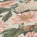 Papel pintado Floral con mariposas gris verde - Papel pintado no tejido con flores claras
