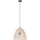 Pendelleuchte Lionel, braun, 120 x 34,5 cm, Rattan Pendellampe