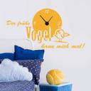 Wallsticker Der frühe Vogel Wanduhr - 160x81 cm