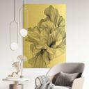 Geborsteld Alu-Dibond met goud-, zilver- & kopereffect - Florale lijnkunst - Treechild
