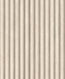 Papel pintado no tejido de color gris beige aspecto 3D panel acústico aspecto madera rayas clásico 