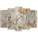 5 stykke lærredstryk Mosaikjungle
