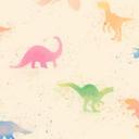 Fascinerende dinosaur-tapet til børneværelset: akvarel-look i farverigt og beige - Made in Germany