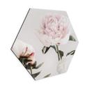 Hexagone - alu-Dibond 1X Studio - Trois pivoines en fleurs