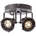 Spotrondell Josefine, Schwarz, ⌀20 cm, Metall Deckenspots, dimmbar