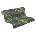 Papel pintado selva verde negro - Papel no tejido con hojas tropicales - Papel pintado vegetal