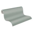 tapet grøn ensfarvet stof-optik - moderne non-woven tapet køkken