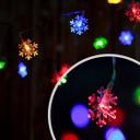 LED Lichterkette Schneeflocke mehrfarbig