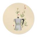 Póster Frida Floral Studio - Mocha Floral - Redondo