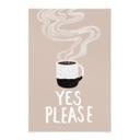 Póster de tela Taza de café caliente por la mañana - EMELIEmaria