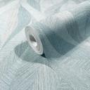 Papel pintado no tejido con aspecto de ola artística y ola azul