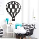 Decoración acrílica globo aerostático a cuadros