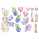 Muursticker Set Konijntje aquarel
